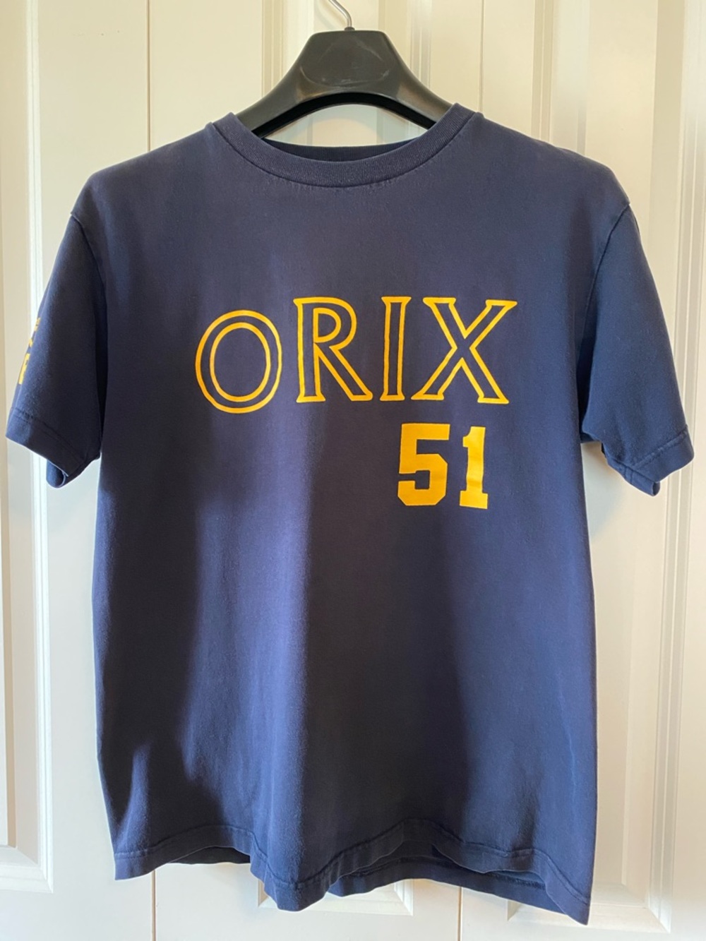 Ichiro #51 ORIX Buffaloes Japan Baseball T-Shirt Mens L Navy Blue Vintage Style